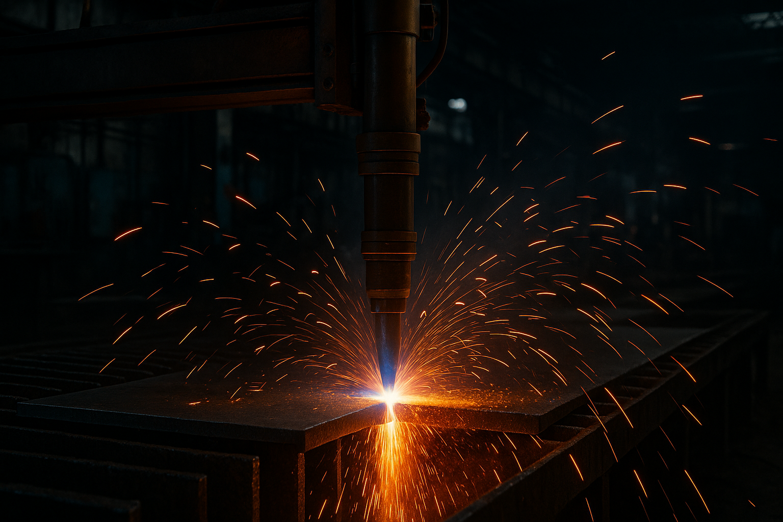 Plasma cutting table background